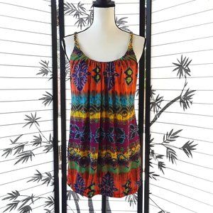 Forever 21 Tie Dye Braided Strap Open Back Top